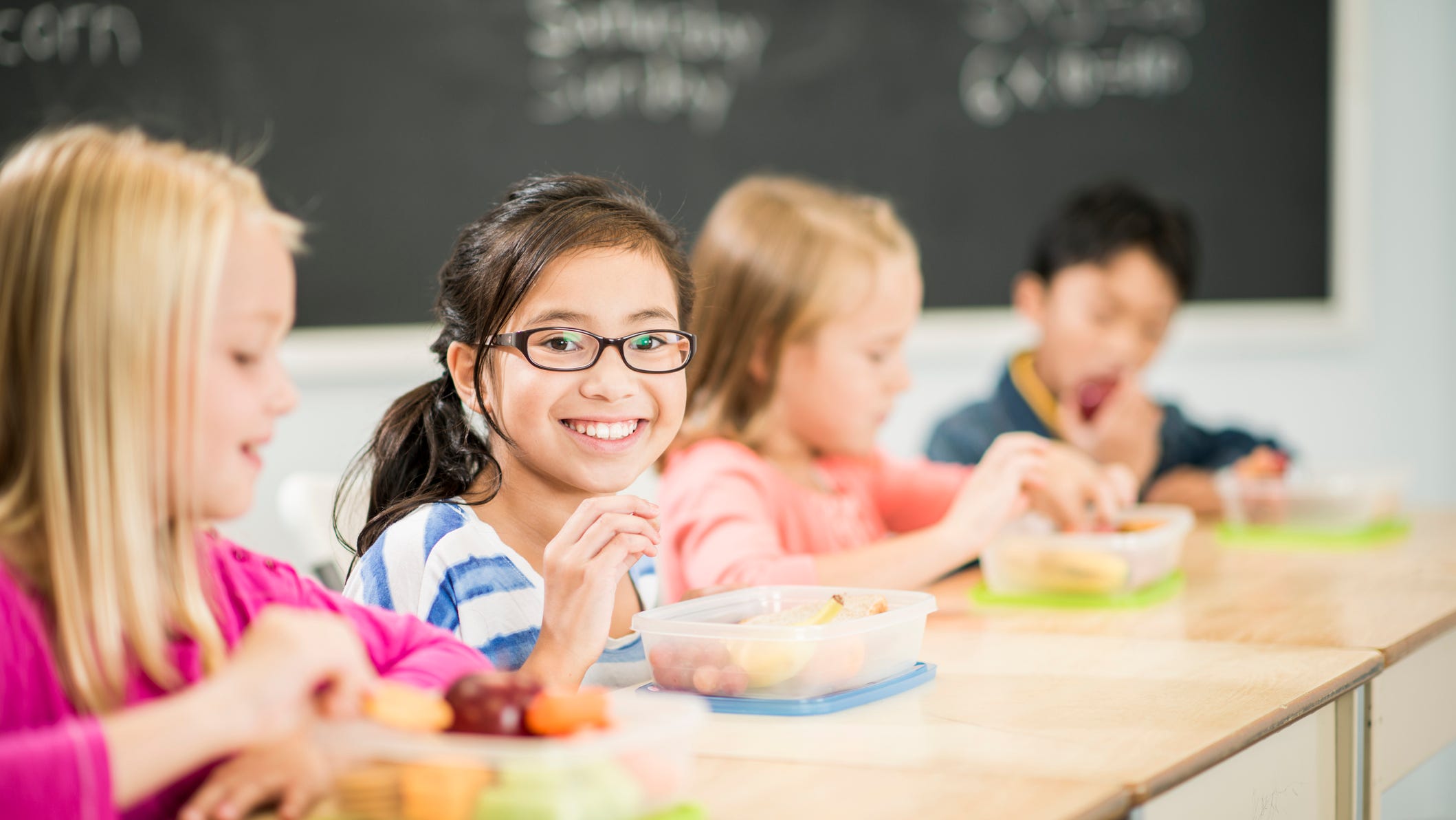 A packed nut-free school lunch